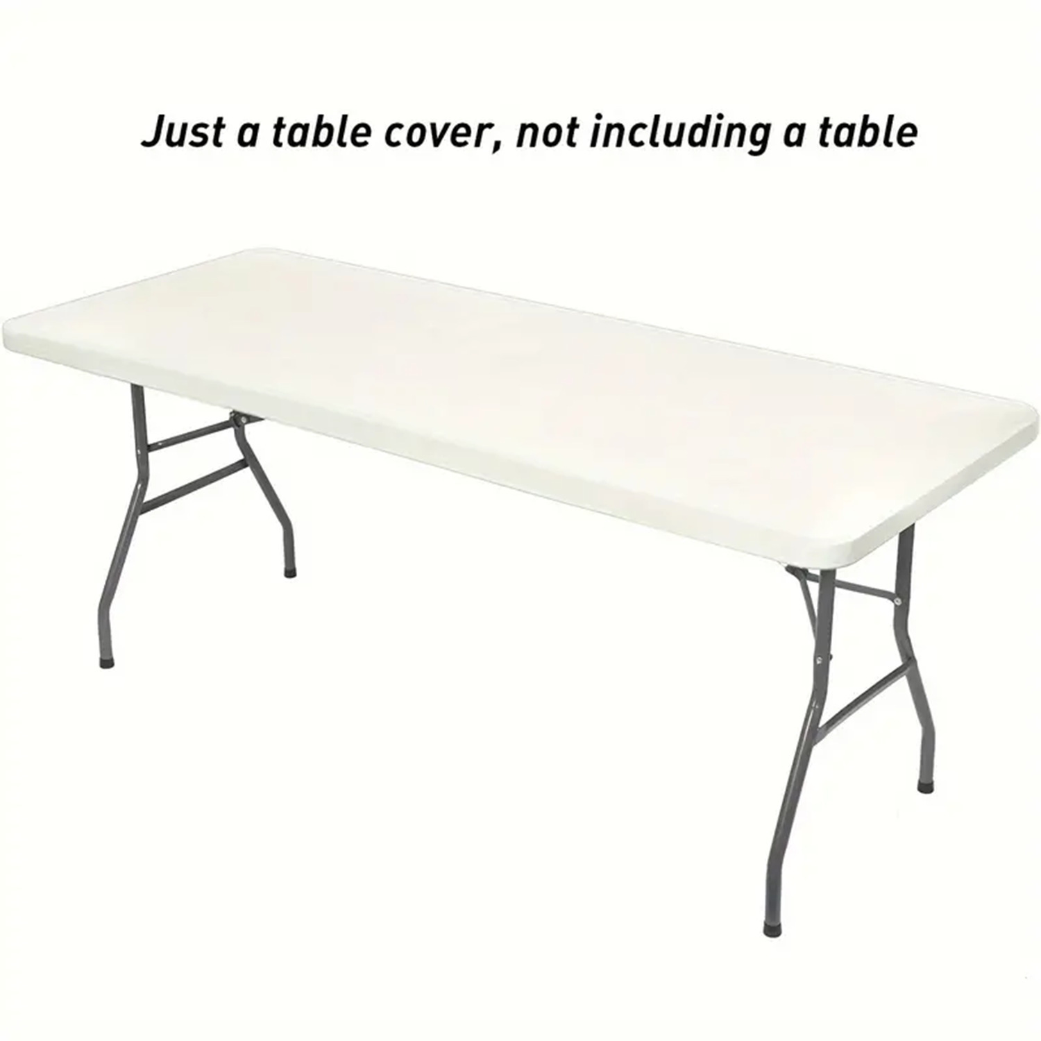 1 Pc 4/6/8ft Spandex Tablecloth Elastic Fitted Stretch Rectangular Tablecloth Washable and Wrinkle Resistant Patio Table Cover