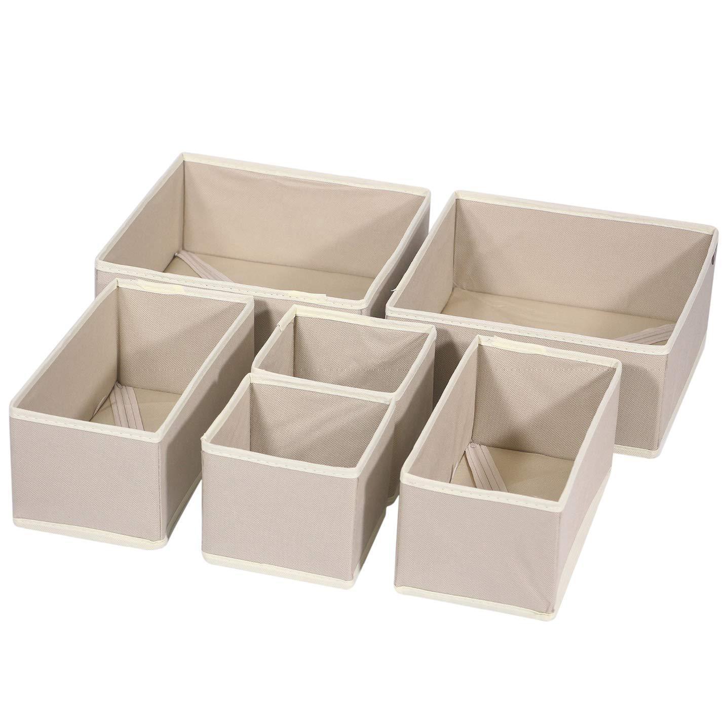 Foldable Drawer Organizer for Closet Washable Non-Woven PP Board Underwear Storage Box