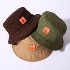 Custom Cotton Bucket Hat With Woven Patch