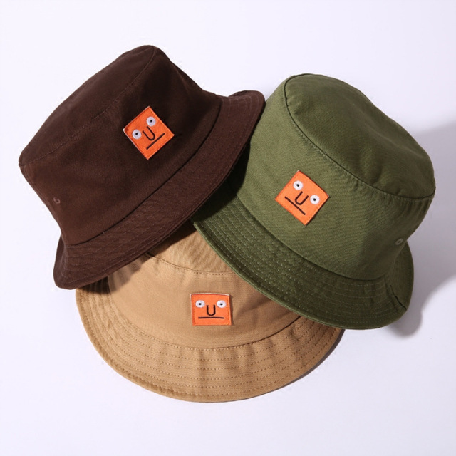 Custom Cotton Bucket Hat With Woven Patch