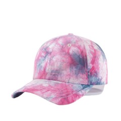 Unstructured Tie Die Dad Hat With 3D Embroidery