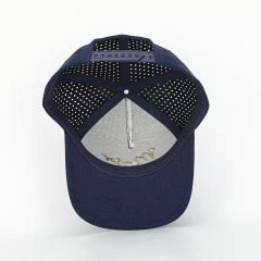 Custom 5 Panel Embroidery Logo Perforated Laser Cutting Hole Drilled Baseball Hat