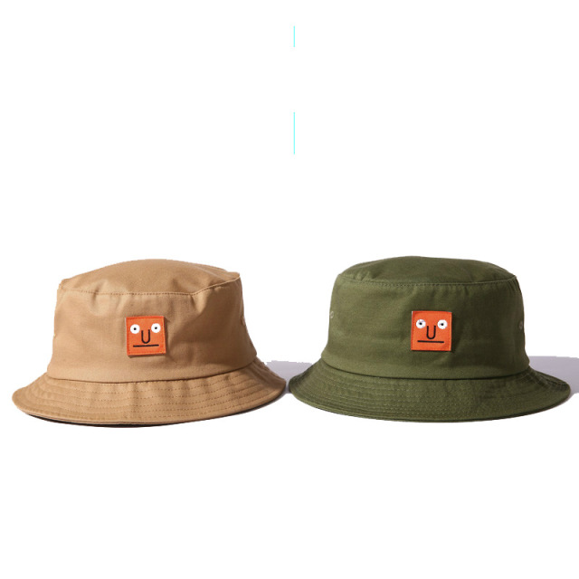 Custom Cotton Bucket Hat With Woven Patch