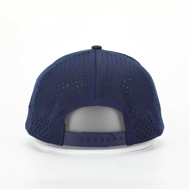 Custom 5 Panel Embroidery Logo Perforated Laser Cutting Hole Drilled Baseball Hat