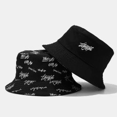 Reversible Custom All over Print Embroidered Cotton Bucket Hat