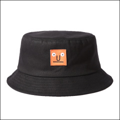 Custom Cotton Bucket Hat With Woven Patch
