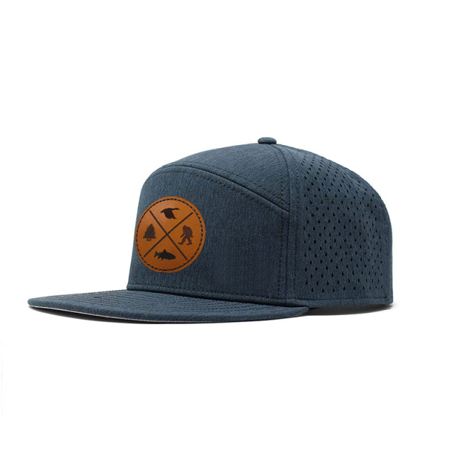 Custom Laser Hole Leather Patch Popular Snapback Cap
