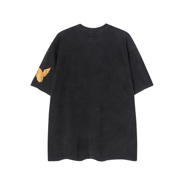 Men's Summer washed vintage streetwear Tshirt