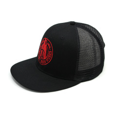 Custom Slight Curved Brim Flat Embroidered Snapback Cap