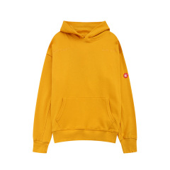 Custom Yellow printed logo hoodies sweatshirt