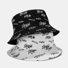 Reversible Custom All over Print Embroidered Cotton Bucket Hat