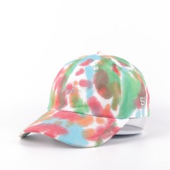 Unstructured Tie Die Dad Hat With 3D Embroidery