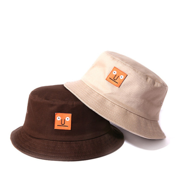 Custom Cotton Bucket Hat With Woven Patch