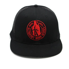 Custom Slight Curved Brim Flat Embroidered Snapback Cap