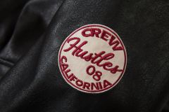 Black Jacket with embroider fasion style-HappyCrownClothing