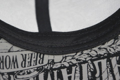 6 Panel Custom Slight Curved Brim Flat Embroidered Trucker Cap