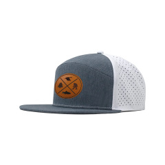 Custom Laser Hole Leather Patch Popular Snapback Cap