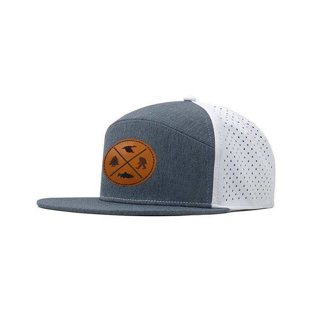 Custom Laser Hole Leather Patch Popular Snapback Cap