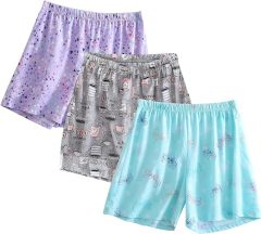 Womens  Shorts Soft Elastic Waist Lounge Shorts Printed