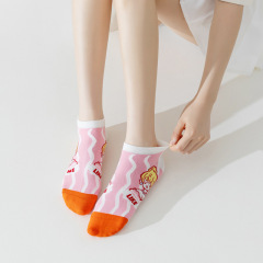 Retro cartoon socks women's summer shallow socks