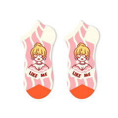 Retro cartoon socks women's summer shallow socks