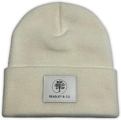 Soft Acrylic Winter Beanies Hats With Leather Patch