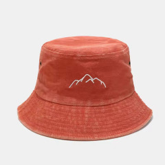 Unisex Embroidery Logo Cotton Washed Bucket Hat