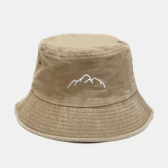 Unisex Embroidery Logo Cotton Washed Bucket Hat