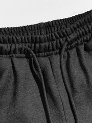 Customer Floral Letter Graphic Print Drawstring Waist Tie Sweatpants