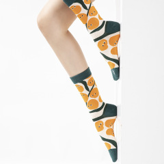 Trendy street socks for women, niche retro mid-calf socks, cotton socks, breathable