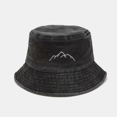 Unisex Embroidery Logo Cotton Washed Bucket Hat