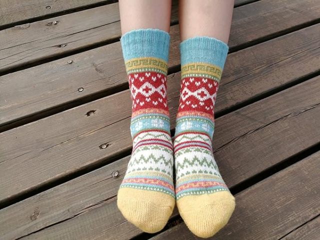 Womens Vintage Winter Soft Warm Thick Cold Knit Wool