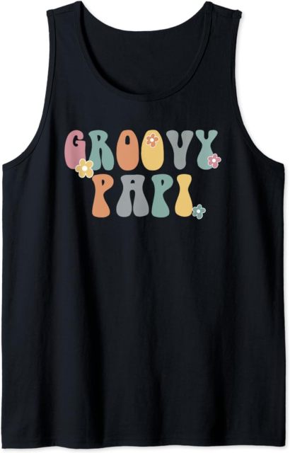 Colorful Vintage Floral Retro Party Family Tank Top