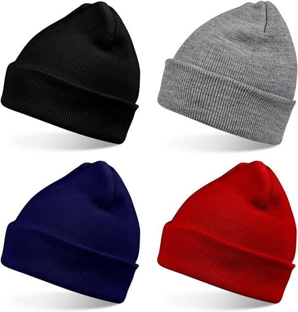 Classic Knit Unisex Adult Skull Hat With Good Stretchability