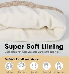 Custom Warm And Comfortable Lining Fleece Beanie