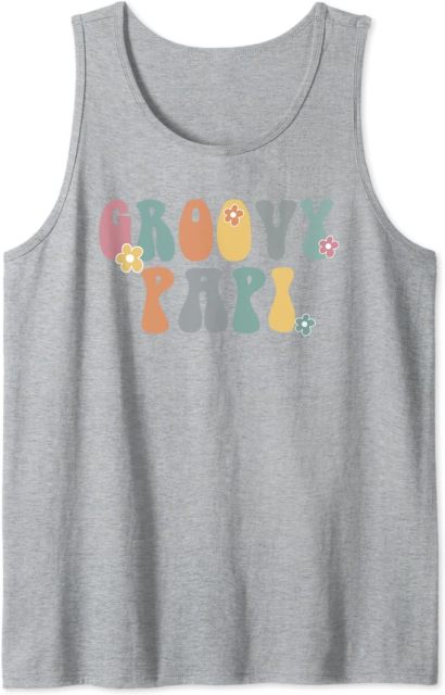 Colorful Vintage Floral Retro Party Family Tank Top