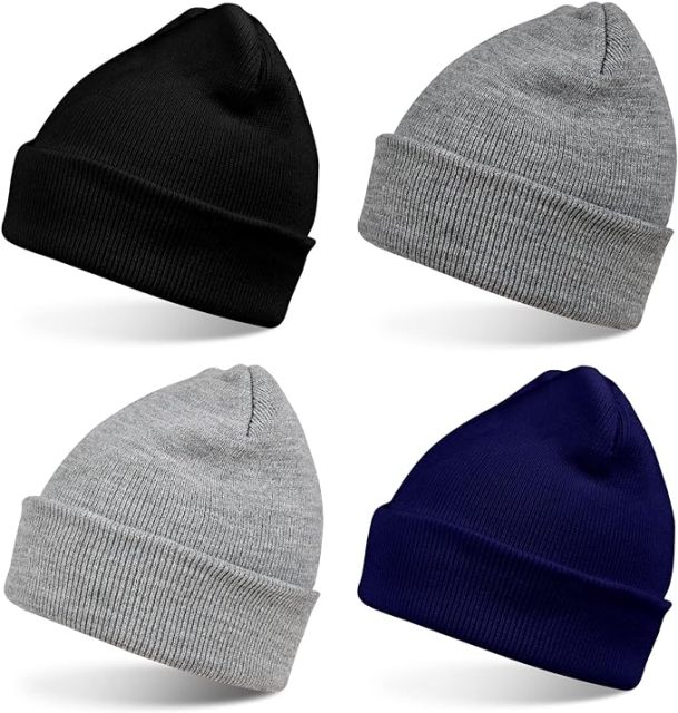 Classic Knit Unisex Adult Skull Hat With Good Stretchability