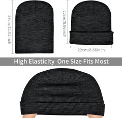 Blank Unisex Knitted Cuffed Beanie for Men, Women