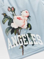 Men's Letter Graphic Shorts Drawstring Elastic Waist Summer Workout Track Shorts