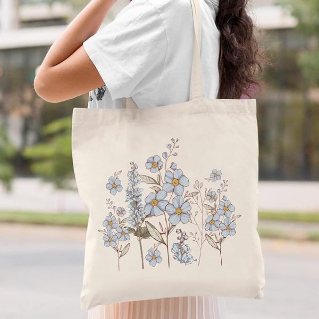 Canvas Aesthetic Tote Bag for Women Beach Bag Shopping Bags Shoulder Bag Reusable Grocery Bags