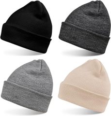 Classic Knit Unisex Adult Skull Hat With Good Stretchability