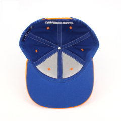 Custom Snapback hat,  3D Embroidery Classical Snapback (white,blue and orange)