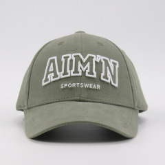 Heavy Brushed Cotton  Unisex Baseball Cap with 3D embroidery