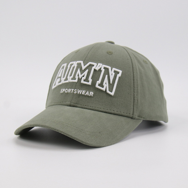 Heavy Brushed Cotton  Unisex Baseball Cap with 3D embroidery