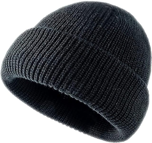Unisex Rib Knit Cuff Beanie Hat Skull Cap