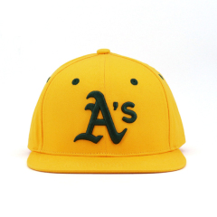 Custom Snapback hat, Yellow 3D Embroidery Classical Snapback