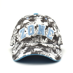 Custom Polyester Print Unisex Baseball Cap with Letter patch