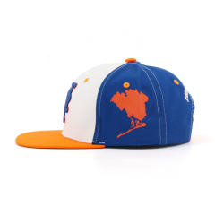 Custom Snapback hat,  3D Embroidery Classical Snapback (white,blue and orange)