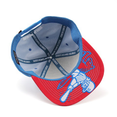Custom Snapback hat, Letter 3D embroidery Blue and Red color Snapback