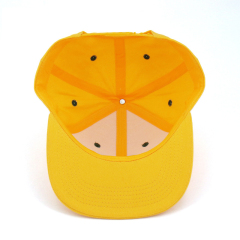 Custom Snapback hat, Yellow 3D Embroidery Classical Snapback